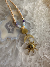Load image into Gallery viewer, Sun and Moon Labradorite Necklace