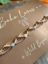 Load image into Gallery viewer, Pink Opal and Aquamarine Anklet