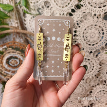 Load image into Gallery viewer, Clear Quartz Moon phase Dangles