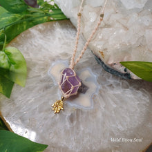 Load image into Gallery viewer, Amethyst Hamsa Hand Necklace