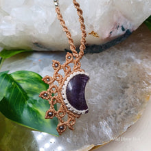 Load image into Gallery viewer, Amethyst Crescent Moon Necklace