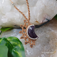 Load image into Gallery viewer, Amethyst Crescent Moon Necklace