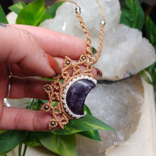 Load image into Gallery viewer, Amethyst Crescent Moon Necklace