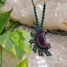 Load image into Gallery viewer, Amethyst Crescent Moon Necklace