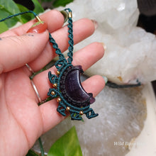 Load image into Gallery viewer, Amethyst Crescent Moon Necklace