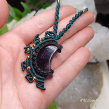 Load image into Gallery viewer, Amethyst Crescent Moon Necklace