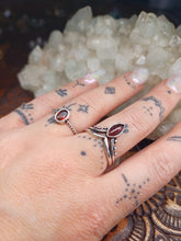 Load image into Gallery viewer, Silver Ruby Rings