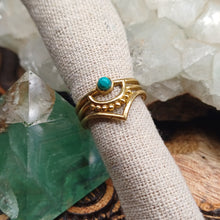 Load image into Gallery viewer, Turquoise Brass Ring