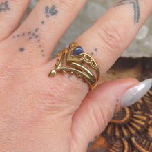 Load image into Gallery viewer, Lapis Lazuli Brass Rings