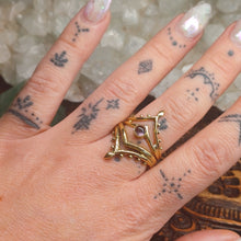 Load image into Gallery viewer, Amethyst Brass Rings
