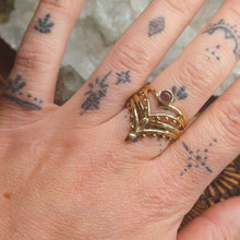 Load image into Gallery viewer, Amethyst Brass Rings