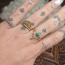 Load image into Gallery viewer, Turqouise Brass Rings