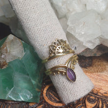 Load image into Gallery viewer, Amethyst Brass Rings