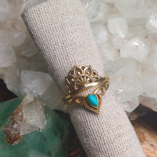 Load image into Gallery viewer, Turquoise Brass Rings