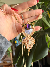 Load image into Gallery viewer, Amethyst, Tiffany stone and Belomorite necklace