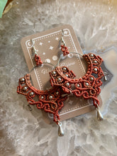 Load image into Gallery viewer, Terracotta Boho Macrame Earrings