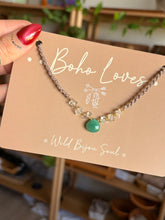 Load image into Gallery viewer, Amazonite Herkimer Diamond Necklace