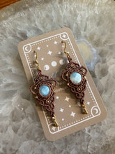 Load image into Gallery viewer, Larimar Macrame Earrings