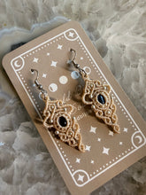 Load image into Gallery viewer, Lolite Macrame Earrings