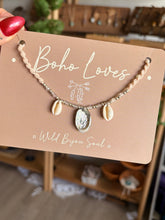 Load image into Gallery viewer, Paua shell rose Quartz necklace