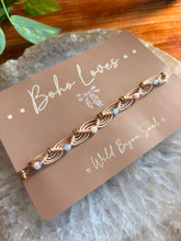 Load image into Gallery viewer, Pink Opal and Aquamarine Anklet