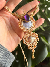 Load image into Gallery viewer, Amethyst, Tiffany stone and Belomorite necklace