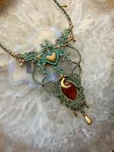 Load image into Gallery viewer, Carnelian Sacred Heart Necklace