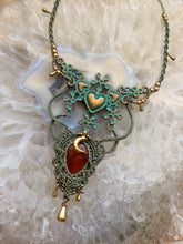 Load image into Gallery viewer, Carnelian Sacred Heart Necklace
