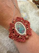 Load image into Gallery viewer, Ruby in Fuchsite Macramé Bracelet