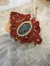 Load image into Gallery viewer, Ruby in Fuchsite Macramé Bracelet