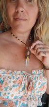 Load image into Gallery viewer, Unakite and Clear Quartz Necklace