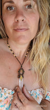 Load image into Gallery viewer, Unakite and Clear Quartz Necklace