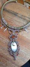 Load image into Gallery viewer, Goddess Choker - Selenite • Carnelian •Clear Quartz