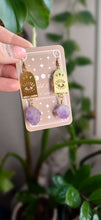 Load image into Gallery viewer, Amethyst Evil Eye Earrings