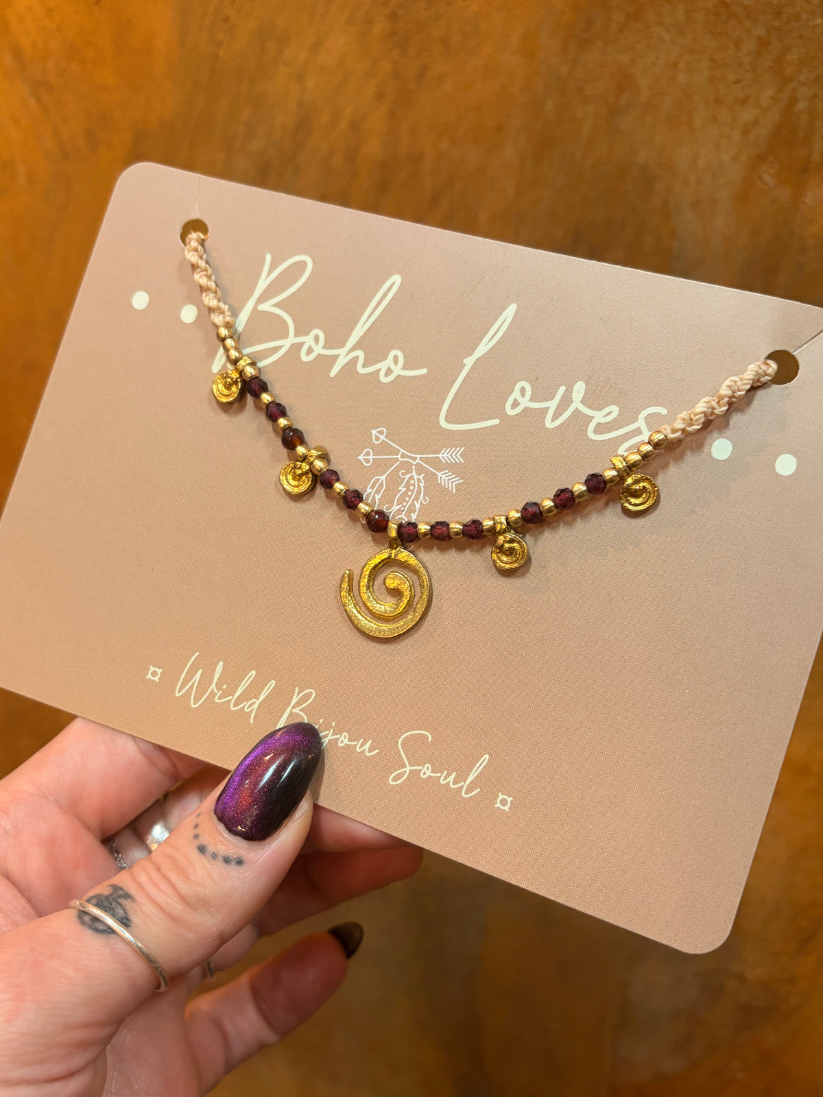 Ruby Spiral Necklace