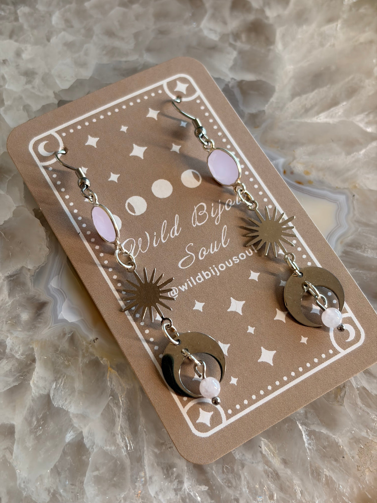 Celestial Rose Quartz earrings