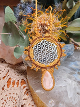 Load image into Gallery viewer, Peach Scolecite Flower of Life Pendant
