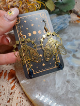 Load image into Gallery viewer, Gold Celestial Boho Dangles
