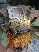 Load image into Gallery viewer, Gold Celestial Boho Dangles
