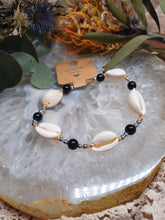 Load image into Gallery viewer, Obsidian Cowrie Shell Anklet
