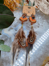 Load image into Gallery viewer, Macrame Feather Earrings
