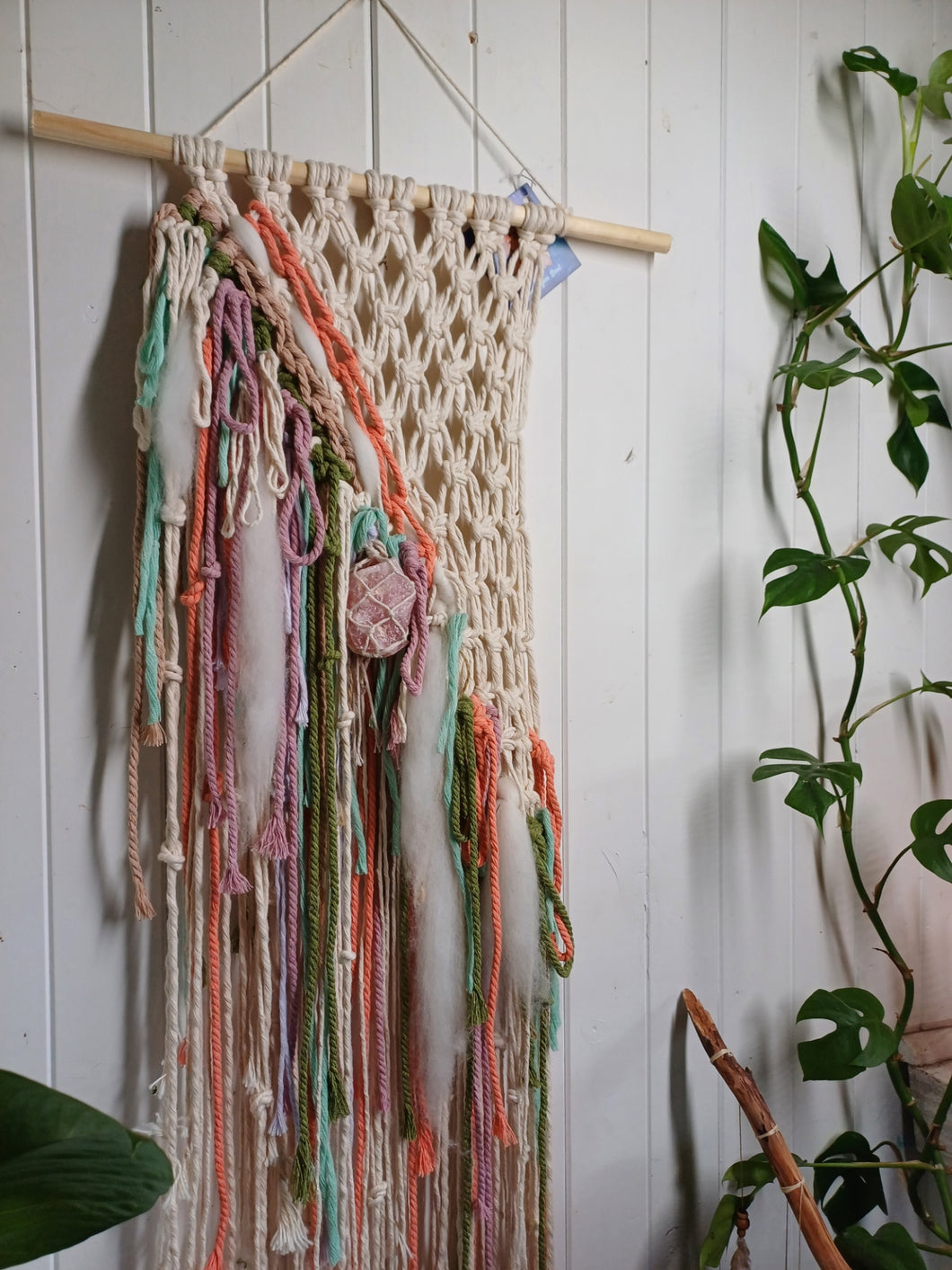 Rose Quartz Textile Wall Hanging
