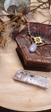 Load image into Gallery viewer, Handmade Brass Charm Kunzite &amp; Amethyst Necklace
