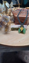 Load image into Gallery viewer, Handmade Aventurine Moon Charm Necklace
