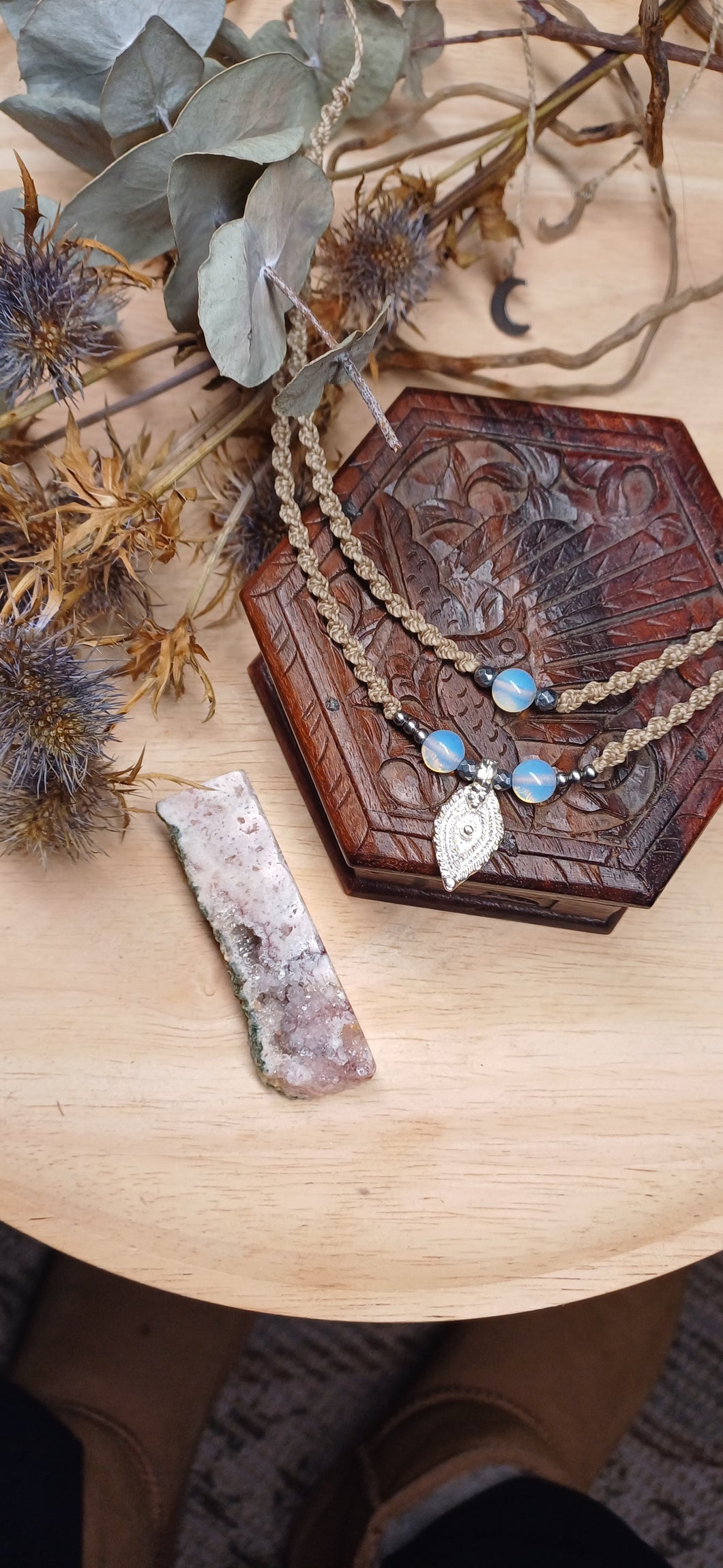Handmade Double Layered Opalite Necklace