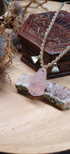 Load image into Gallery viewer, Handmade Rose Quartz Charm Necklace
