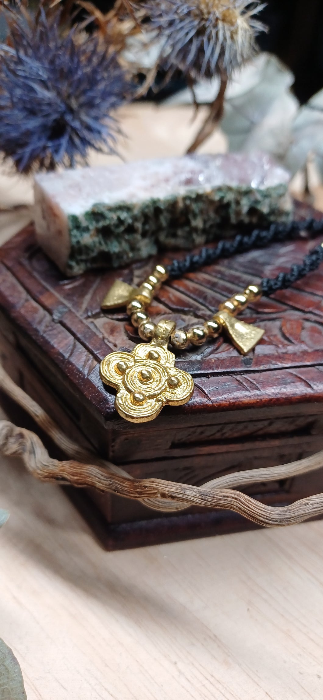 Handmade Brass Charm Necklace