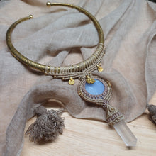 Load image into Gallery viewer, Blue Lace &amp; Clear Quartz Choker
