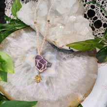 Load image into Gallery viewer, Amethyst Hamsa Hand Necklace
