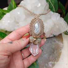 Load image into Gallery viewer, Snow Agate &amp; Clear Quartz Point Necklace
